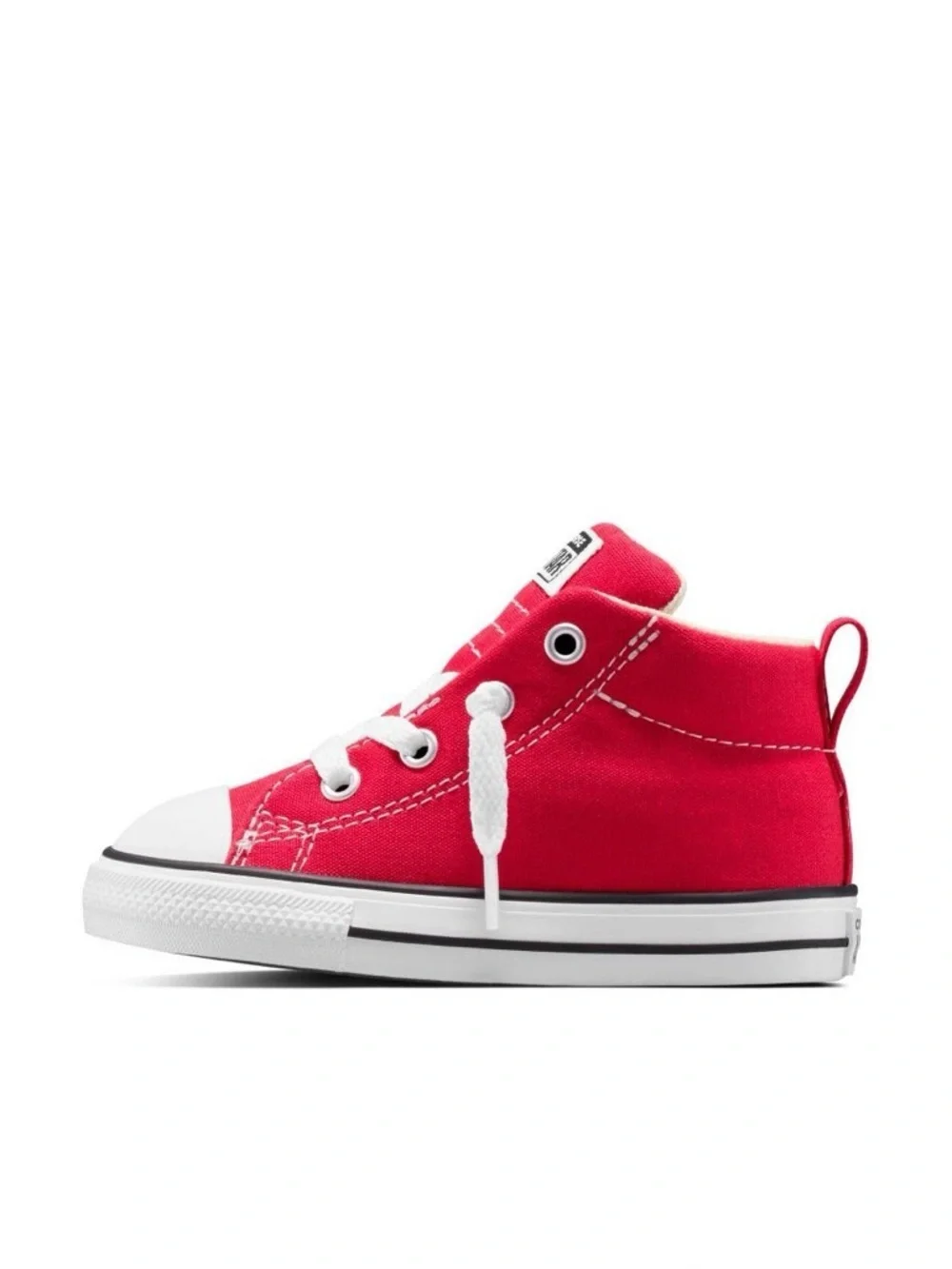 Converse-  Kids - Street Mid Top Sneakers - Red Size 5